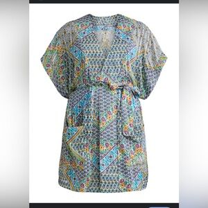 Jessica Simpson Women's Lurex Kimono Robe Swim Coverup, Size M/L